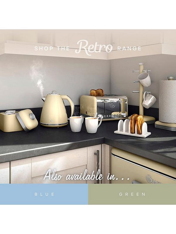 Swan SR11010CNE Retro Cream Top Mounted Fridge Freezer 208L - Image 7